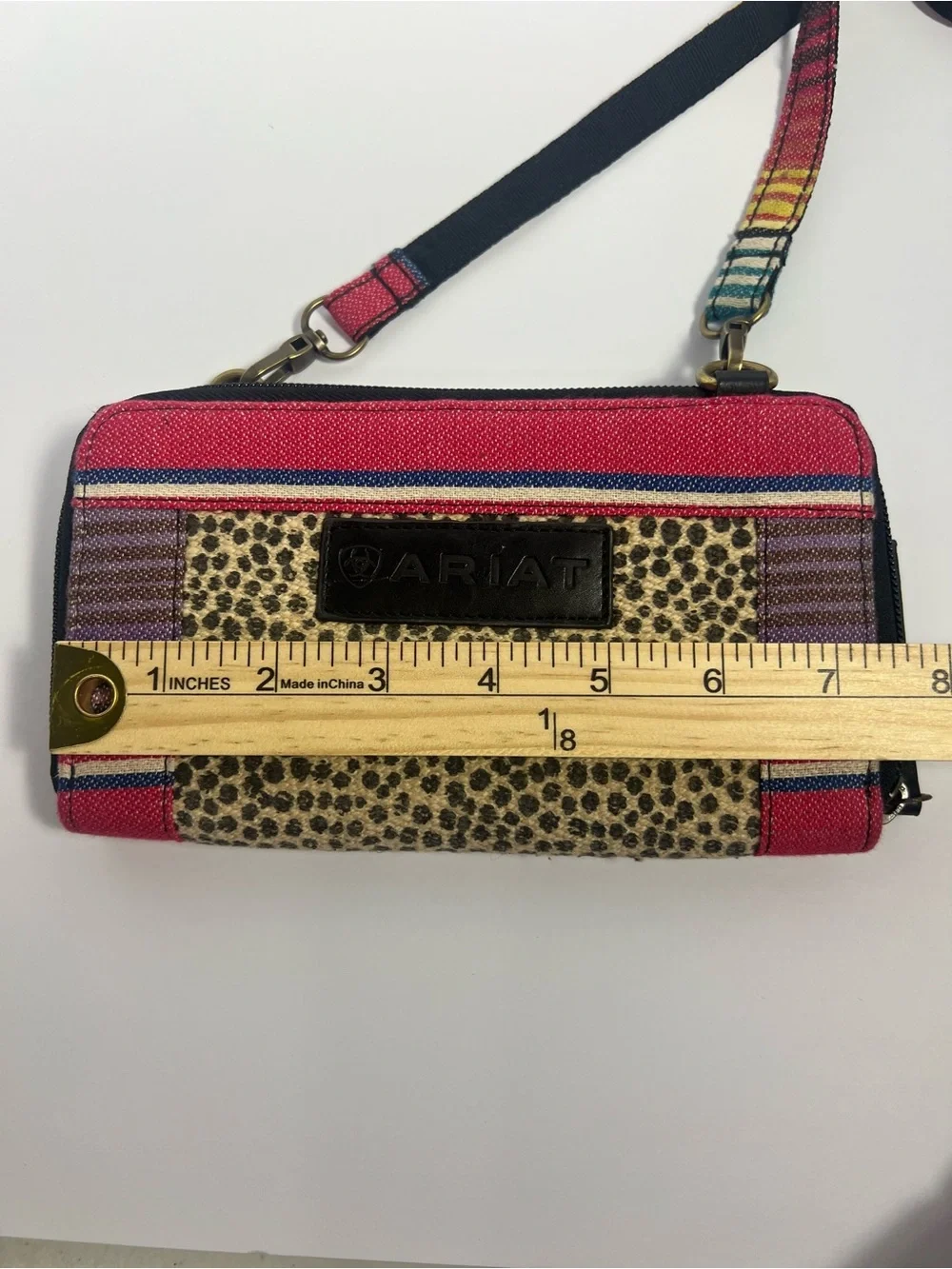 Ariat Serape Leopard Women’s Crossbody Wallet Wristlet Western Cowgirl Wallet